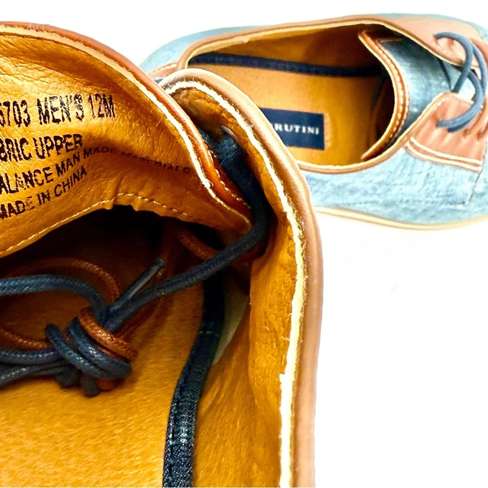Giorgio Brutini Blue and Tan‎ Oxfords